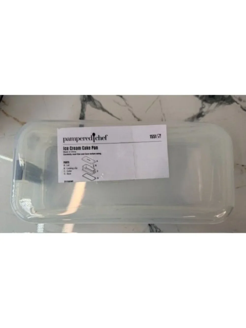 Pampered Chef Ice Cream Cake Pan #1551 Retired Discontinued Rectangular Baker